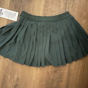 lululemon athletica Dark Green Pleated Skater Skirt